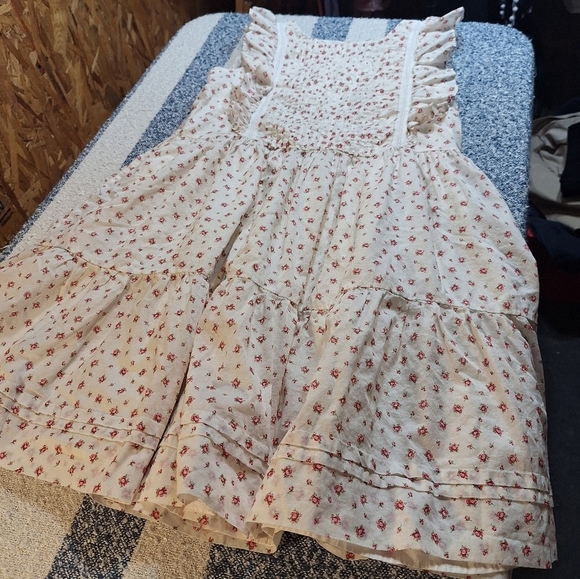 Polo Ralph Lauren Rose print sleeveless dress with ruffles sleeves size 16 - Picture 7 of 9